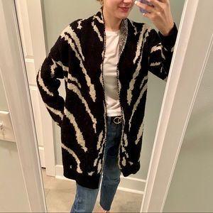 Woven Heart black print sweater